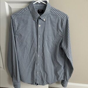 UNTUCKit Men’s Button-Down Shirt in Blue and White Plaid